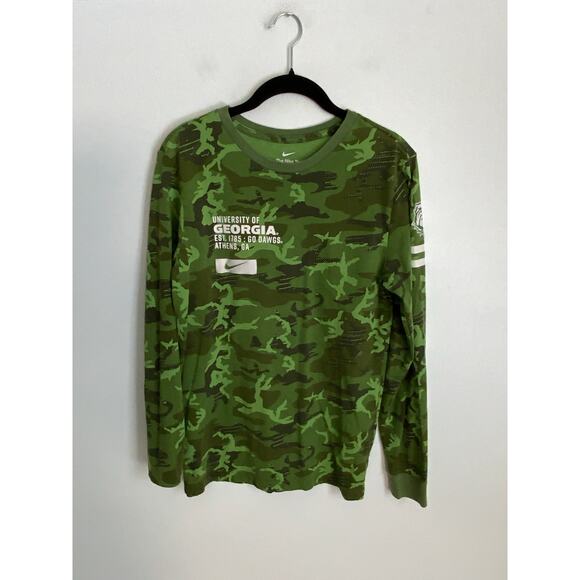 Nike‎ Georgia Bulldog Camo longnsleeve shirt size small - Picture 1 of 3